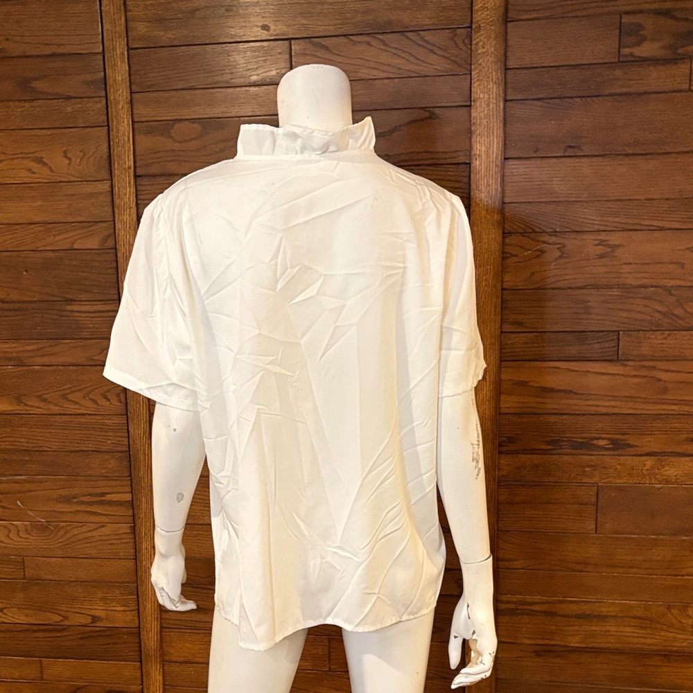 Source Unknown Cream Victorian-Style Ruffle Blouse - Picture 3 of 5